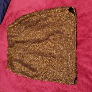 Gold glitter skirt